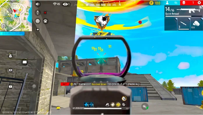 Free Fire aiming gameplay